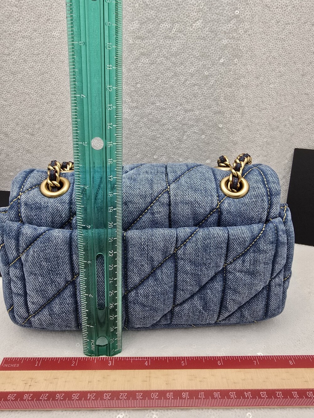 Coach Quilted Denim Small Tabby 20 Shoulder Bag - Picture 16 of 16